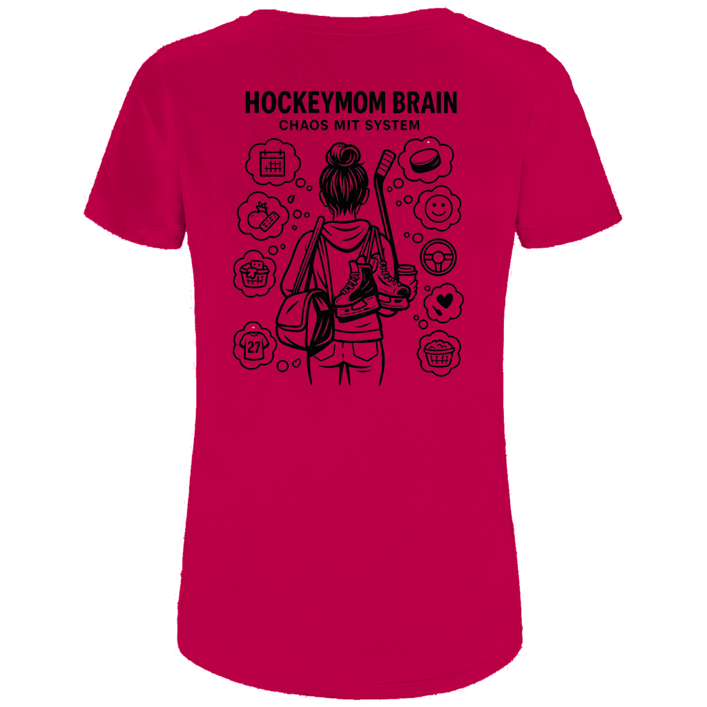Ladies T-Shirt HOCKEYMOM BRAIN (front&back)