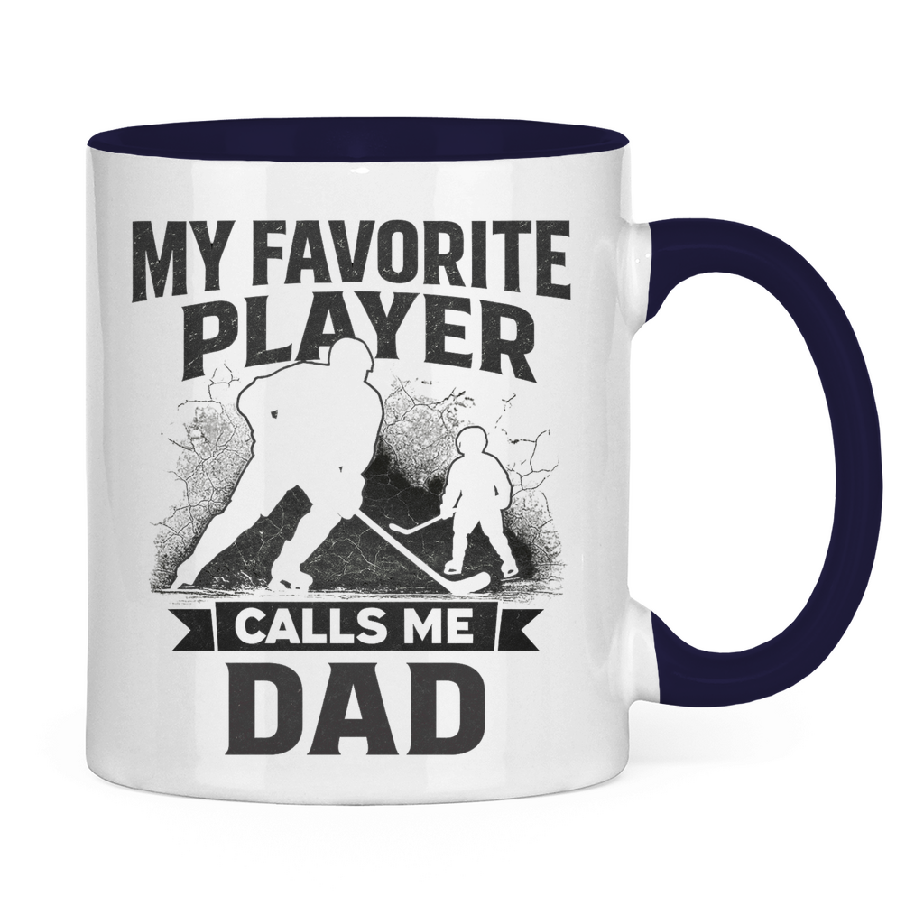 Tasse zweifarbig HOCKEYDAD FAVORITE PLAYER