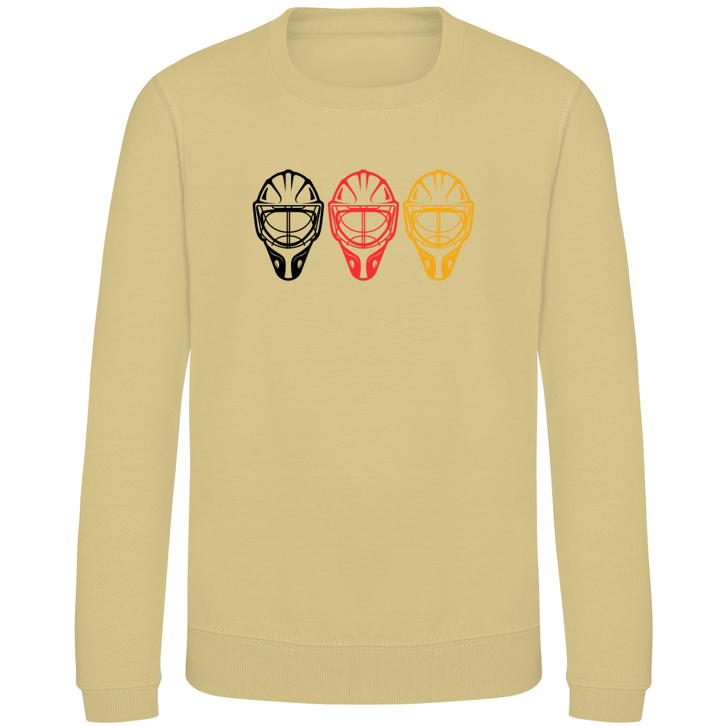Kids Sweatshirt TEAM GOALIE MASKE SCHWARZ-ROT-GOLD