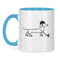Tasse zweifarbig HOCKEY DACKEL