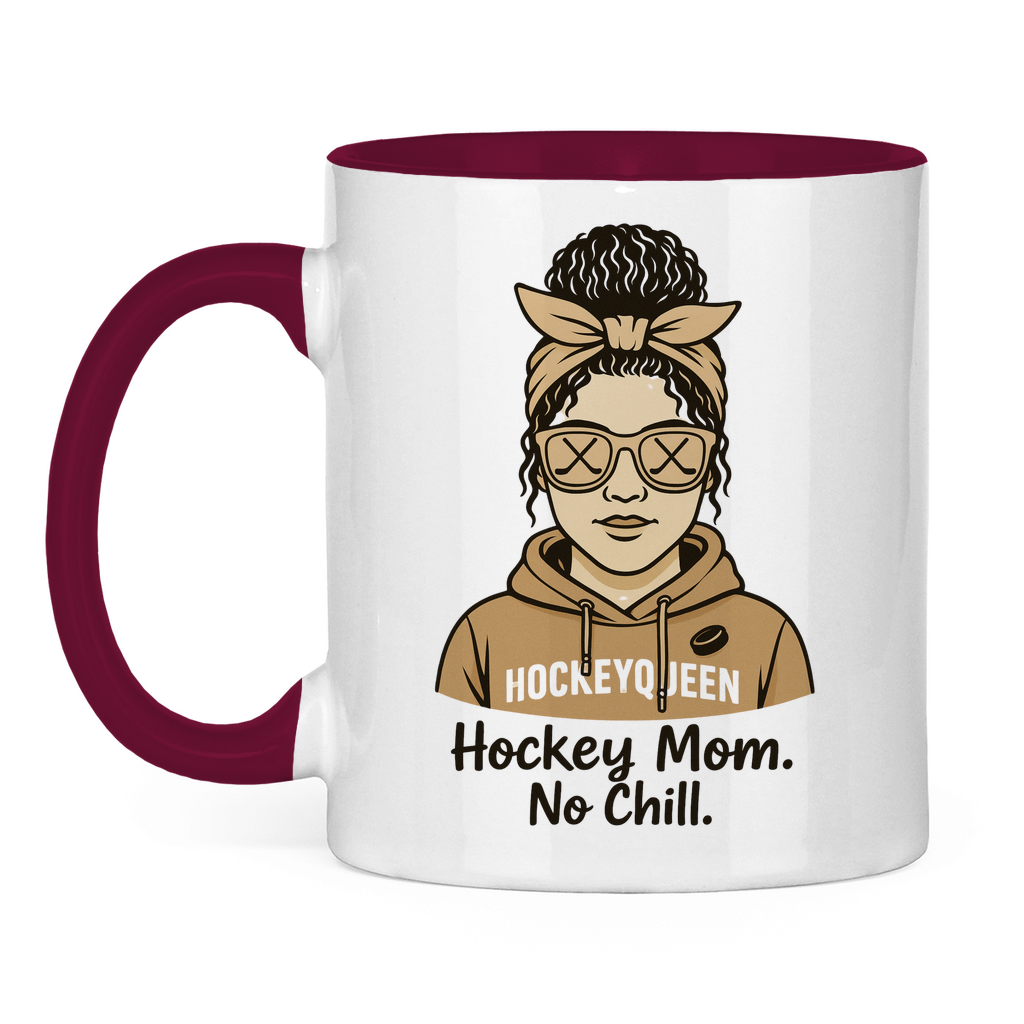 Tasse zweifarbig HOCKEY MOM - NO CHILL