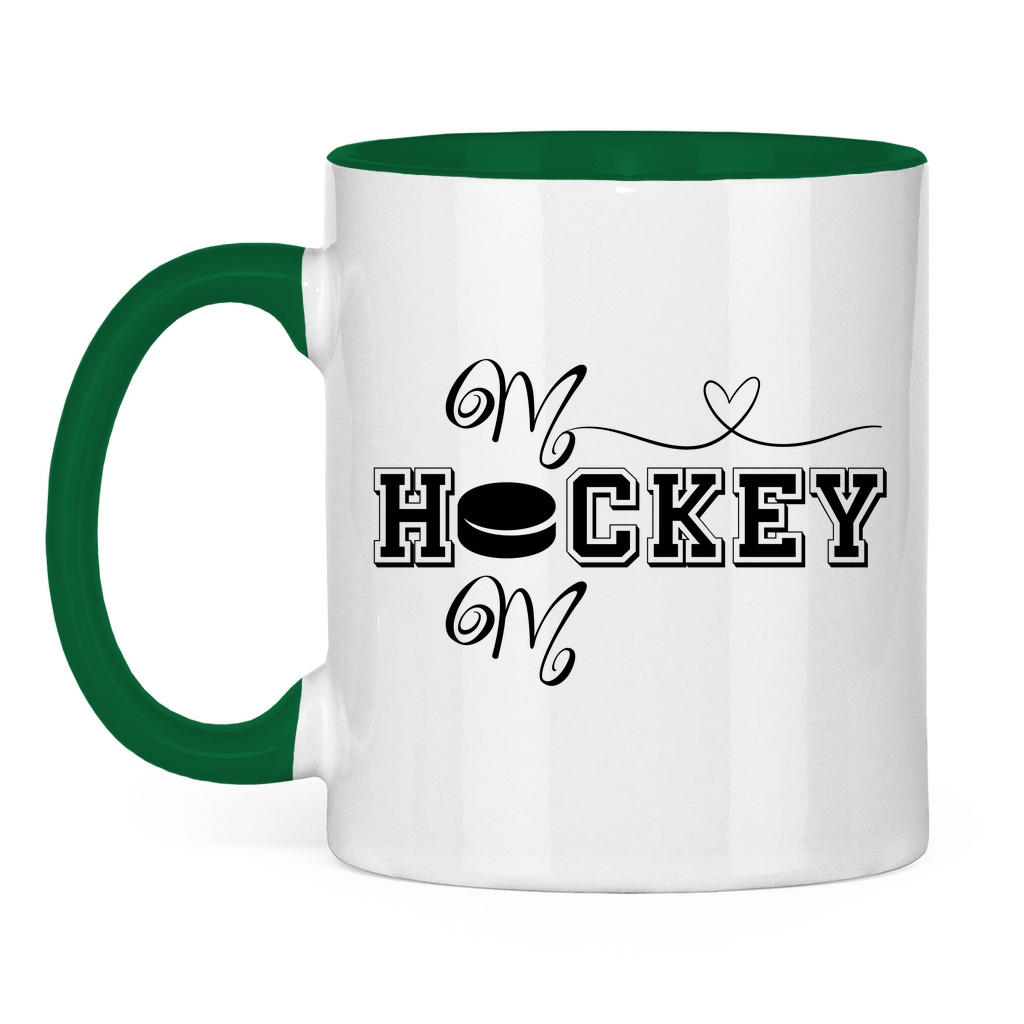 Tasse zweifarbig HOCKEY MOM HEART