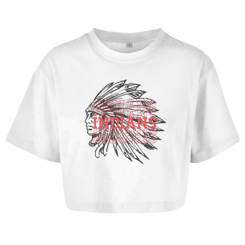 Ladies Crop Top INDIANS HEAD