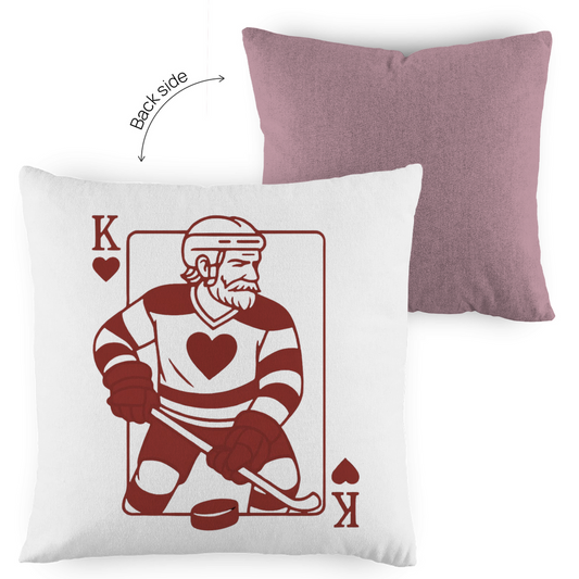 Kopfkissen zweifarbig HOCKEY HERZKÖNIG