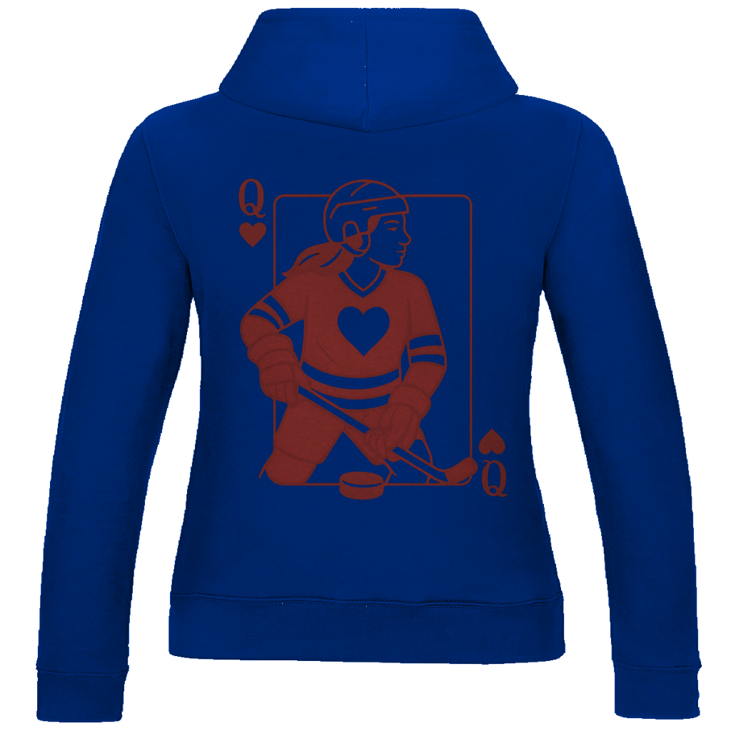 Ladies Hoodie  HOCKEY HERZKÖNIGIN (front&back)