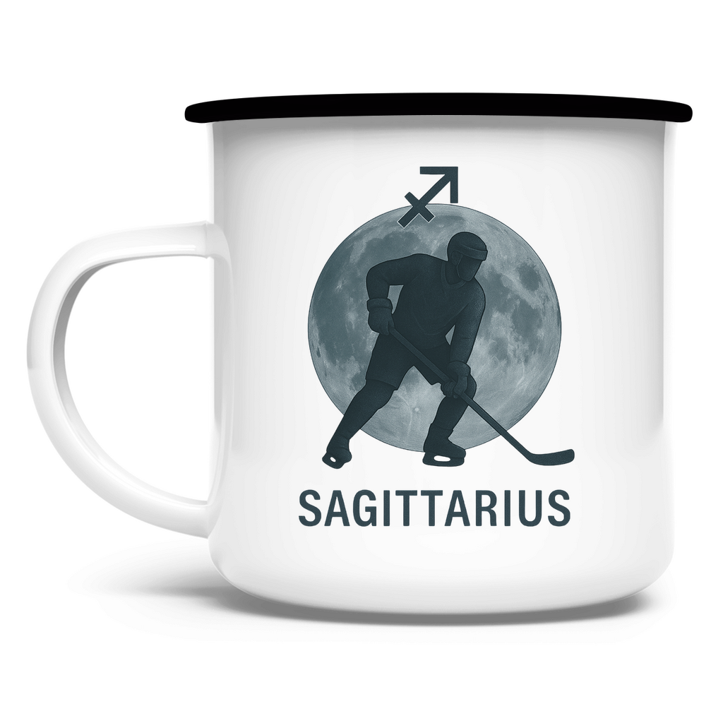 Emaille Tasse STERNZEICHEN SAGITTARIUS / SCHÜTZE
