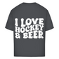 Oversize T-Shirt I LOVE HOCKEY & BEER (back)