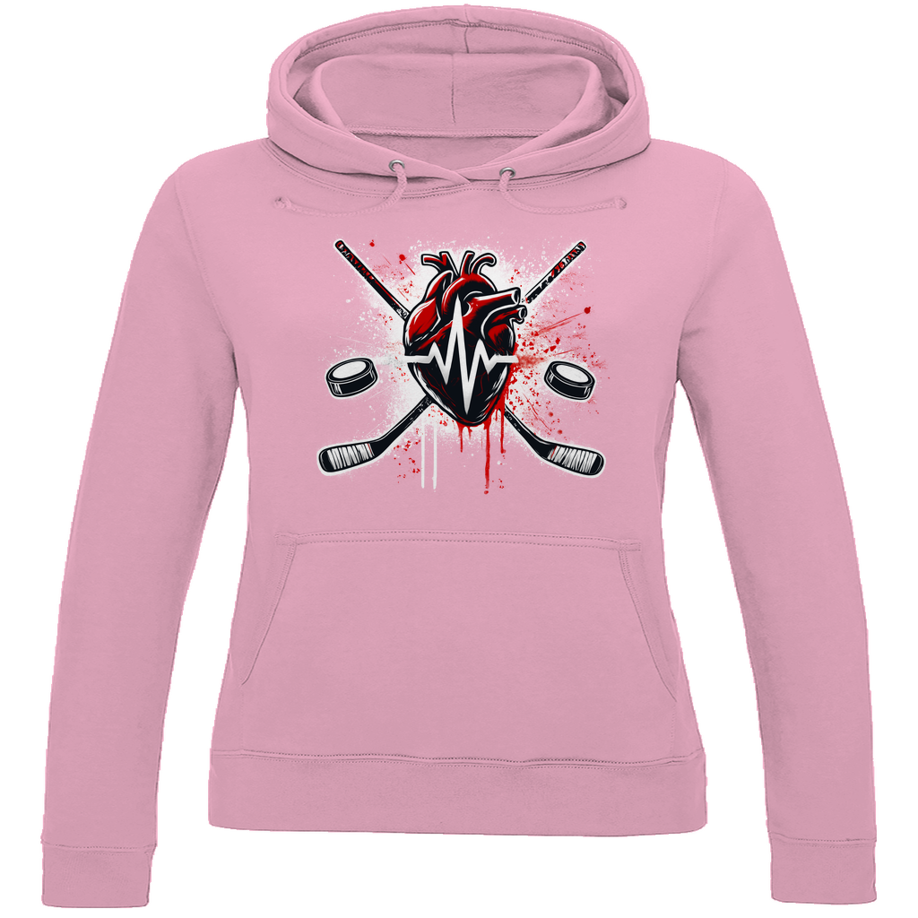 Ladies Hoodie HOCKEY HEARTBEAT