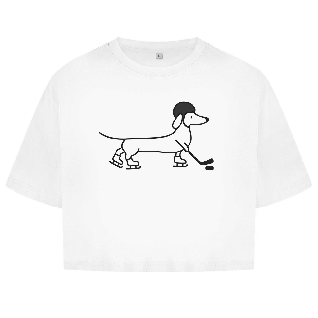 Ladies Crop Top HOCKEY DACKEL