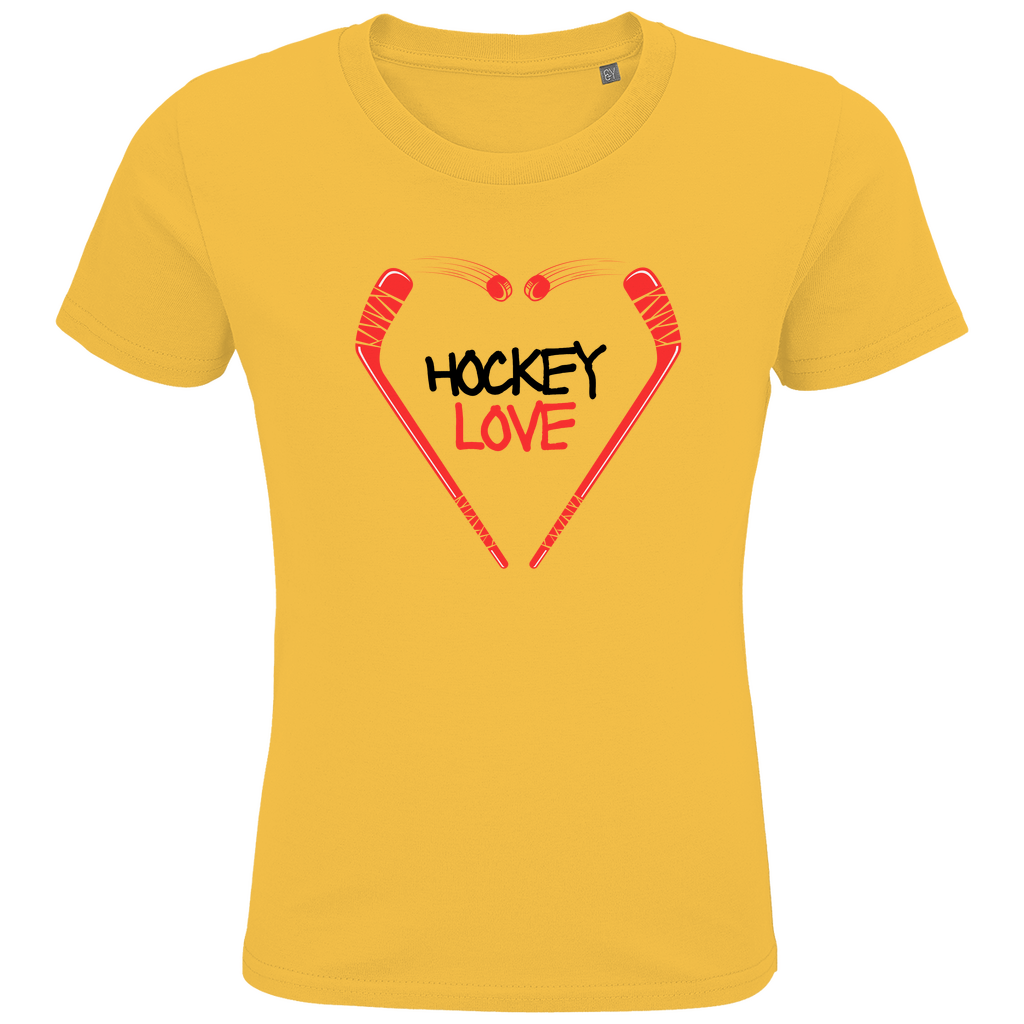 Kids T-Shirt HOCKEYLOVE STICKHEART