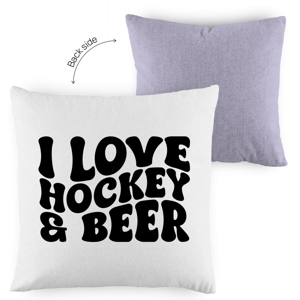 Kopfkissen zweifarbig  I LOVE HOCKEY & BEER