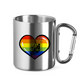 Edelstahltasse RAINBOW SKATE HEART