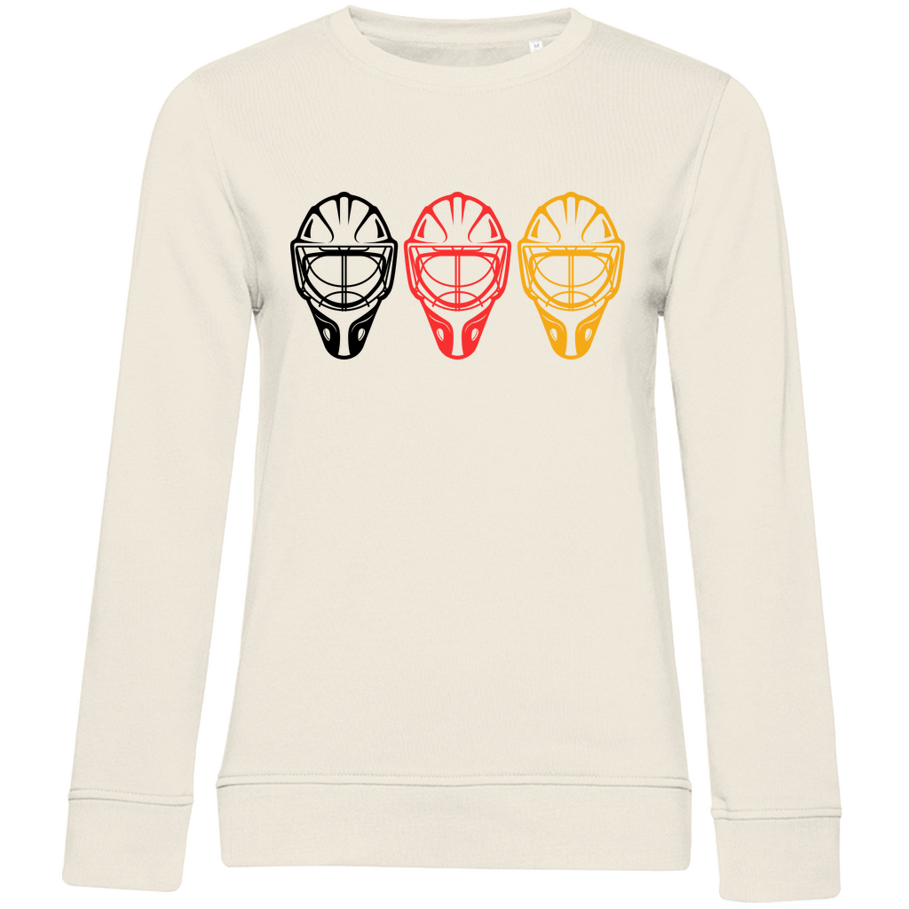 Ladies Sweatshirt TEAM GOALIE MASKE SCHWARZ-ROT-GOLD