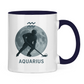 Tasse zweifarbig STERNZEICHEN AQUARIUS / WASSERMANN