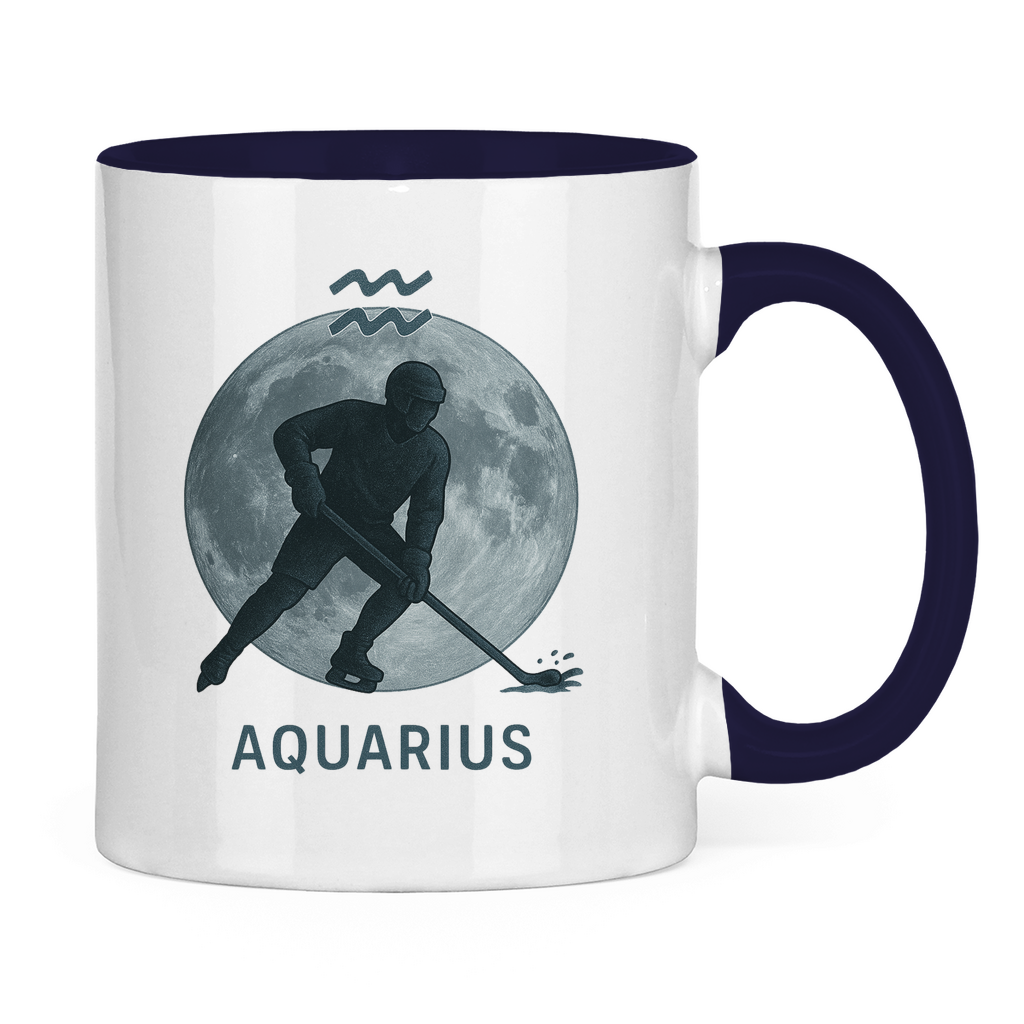 Tasse zweifarbig STERNZEICHEN AQUARIUS / WASSERMANN