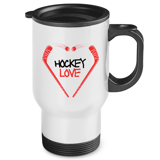 Edelstahl-Thermobecher HOCKEYLOVE STICKHEART