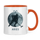 Tasse zweifarbig STERNZEICHEN ARIES / WIDDER