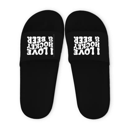 Badelatschen  I LOVE HOCKEY & BEER