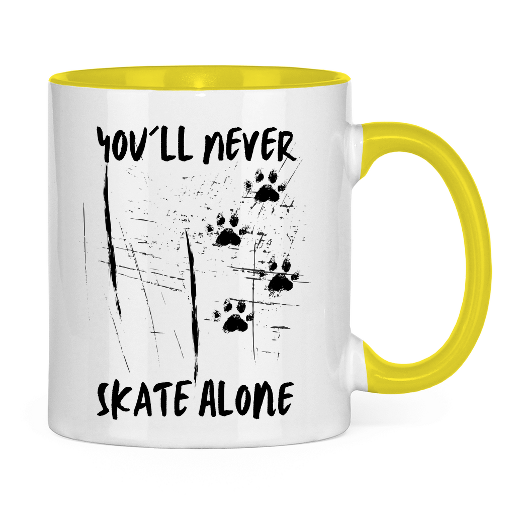 Tasse zweifarbig NEVER SKATE ALONE