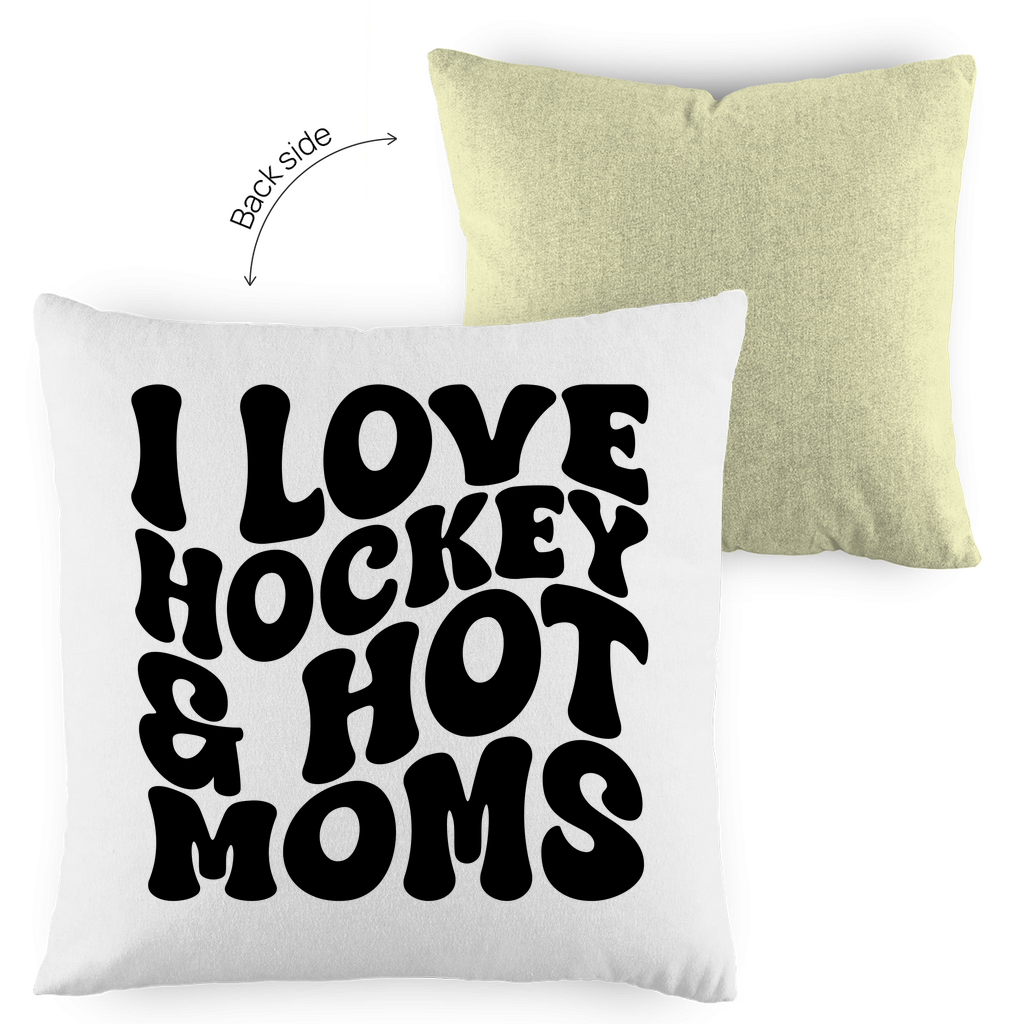 Kopfkissen zweifarbig I LOVE HOCKEY & HOT MOMS