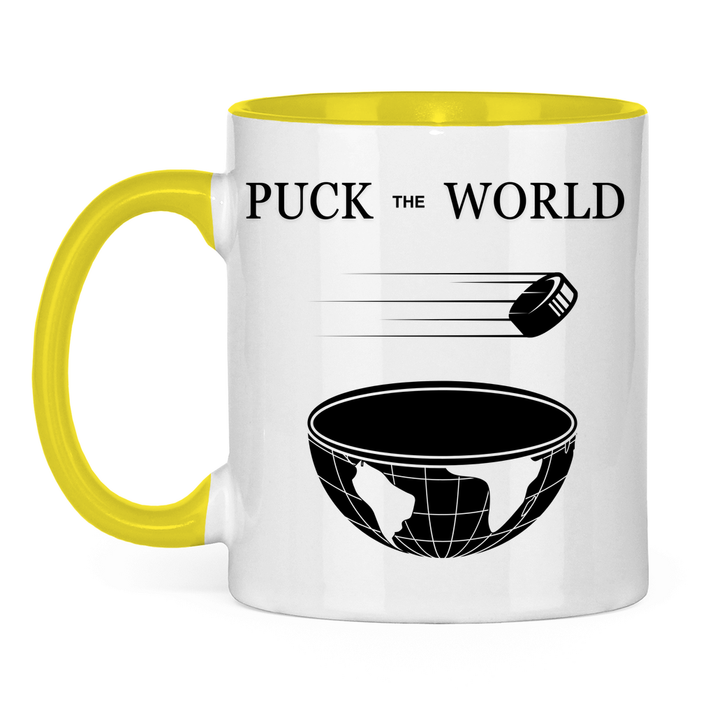 Tasse zweifarbig PUCK THE WORLD