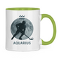 Tasse zweifarbig STERNZEICHEN AQUARIUS / WASSERMANN