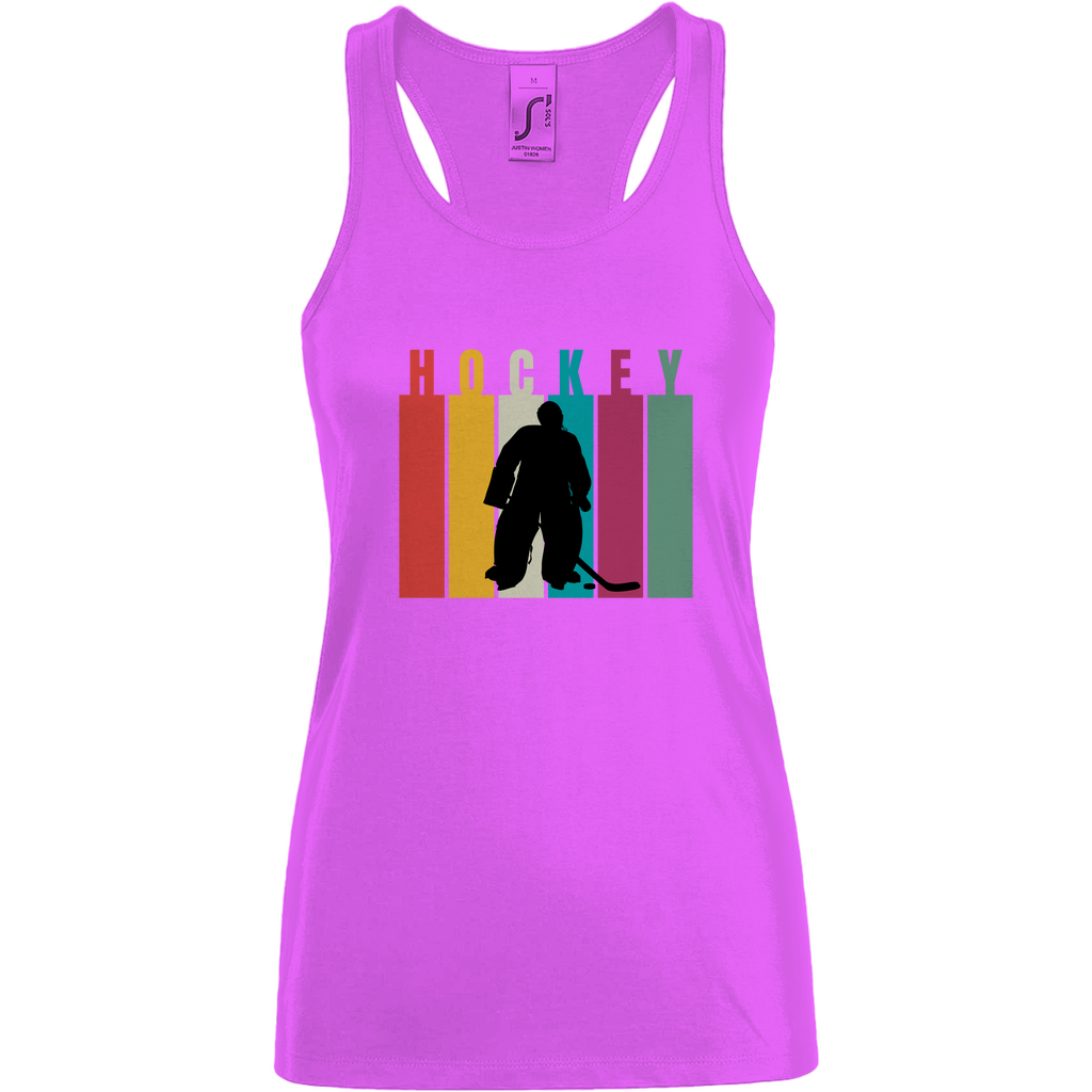 Ladies Tank Top COLOURFUL HOCKEY GOALIE