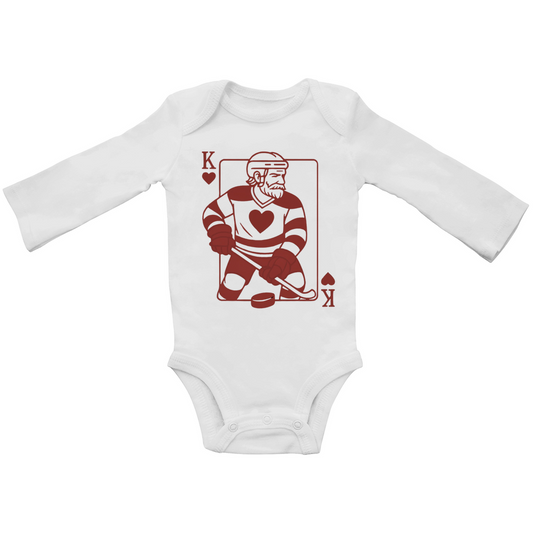 Babybody Langarm HOCKEY HERZKÖNIG