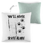 Kopfkissen zweifarbig NEVER SKATE ALONE