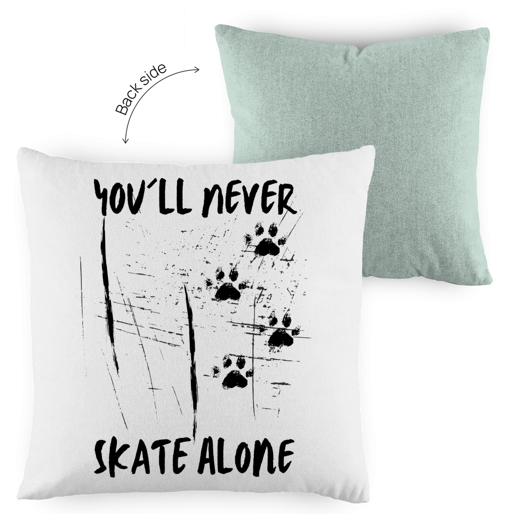 Kopfkissen zweifarbig NEVER SKATE ALONE
