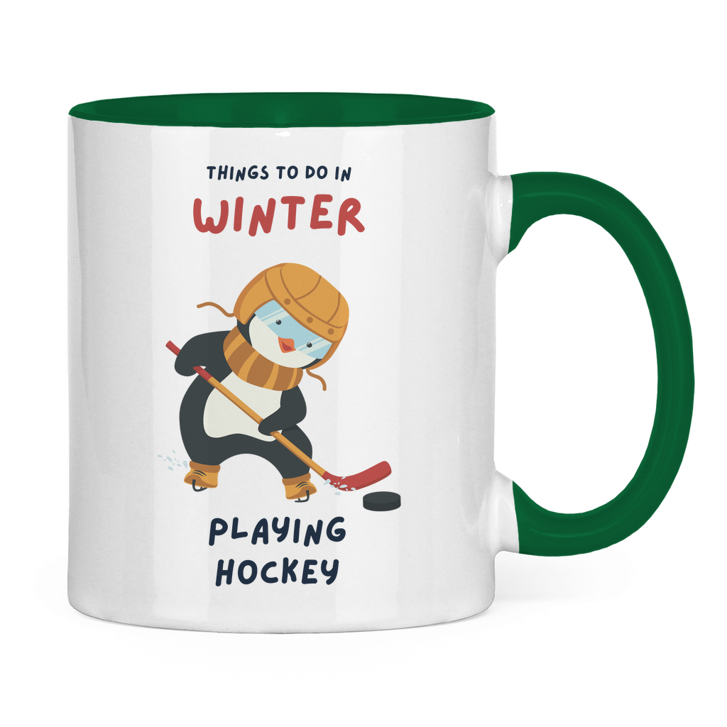 Tasse zweifarbig PINGU HOCKEY