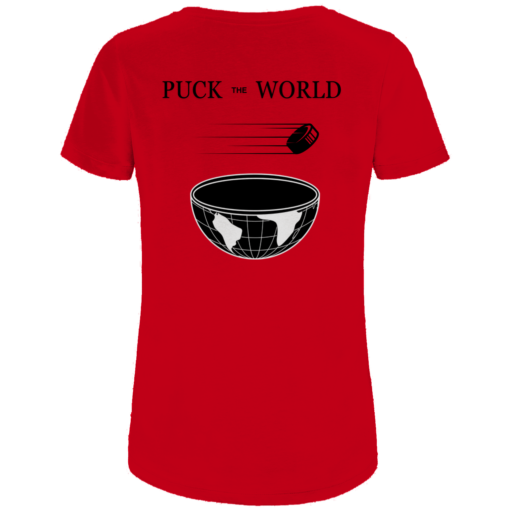 Ladies T-Shirt PUCK THE WORLD (front&back)