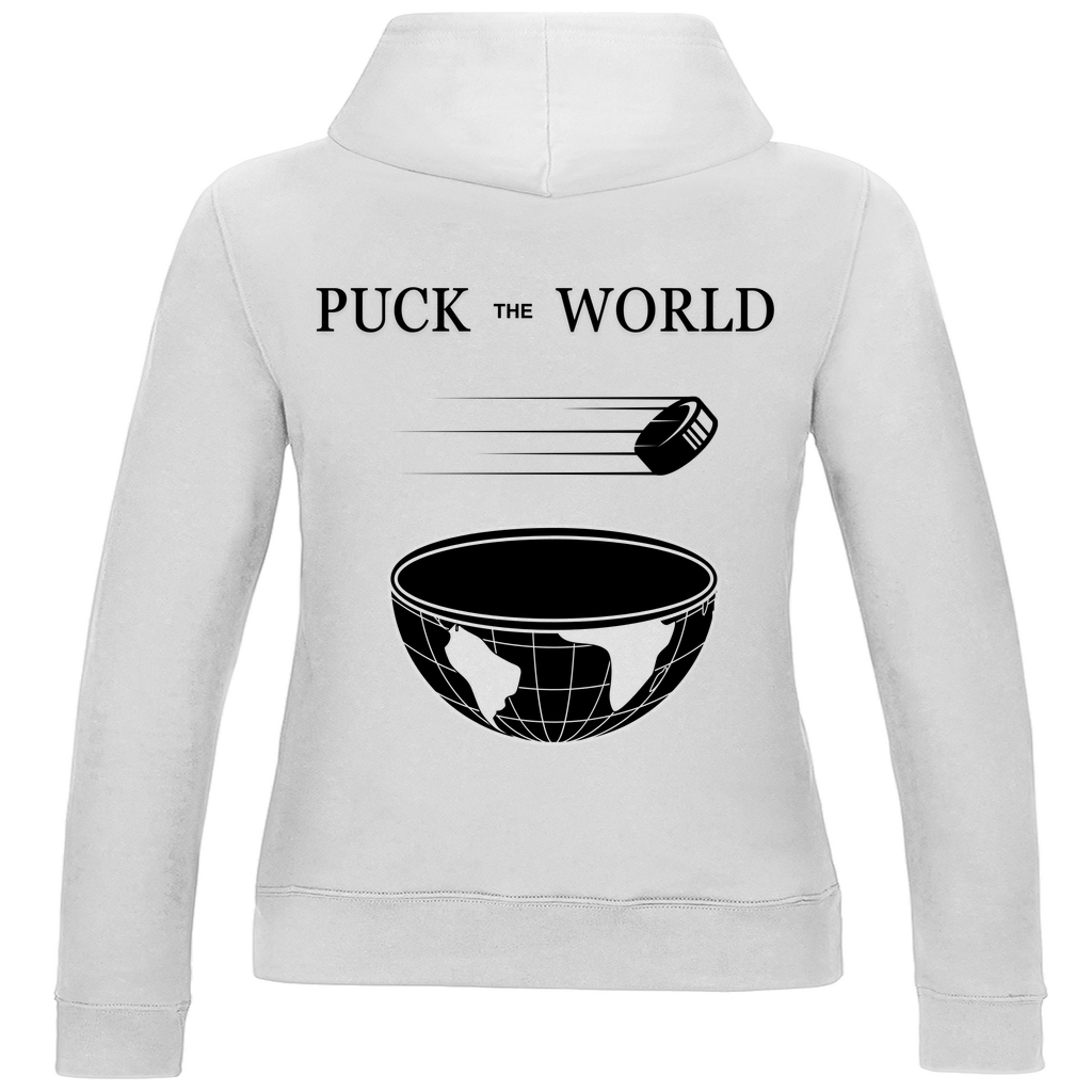 Ladies Hoodie PUCK THE WORLD (front&back)