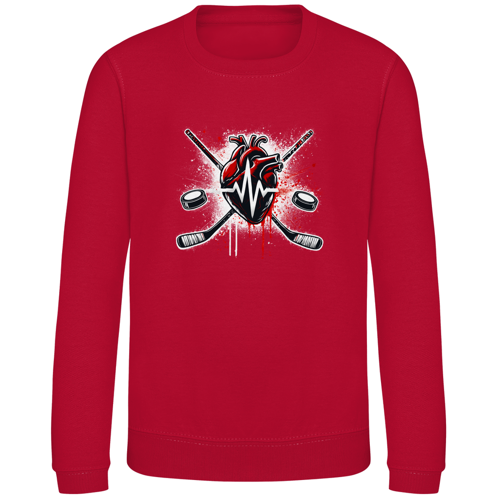 Kids Sweatshirt HOCKEY HEARTBEAT