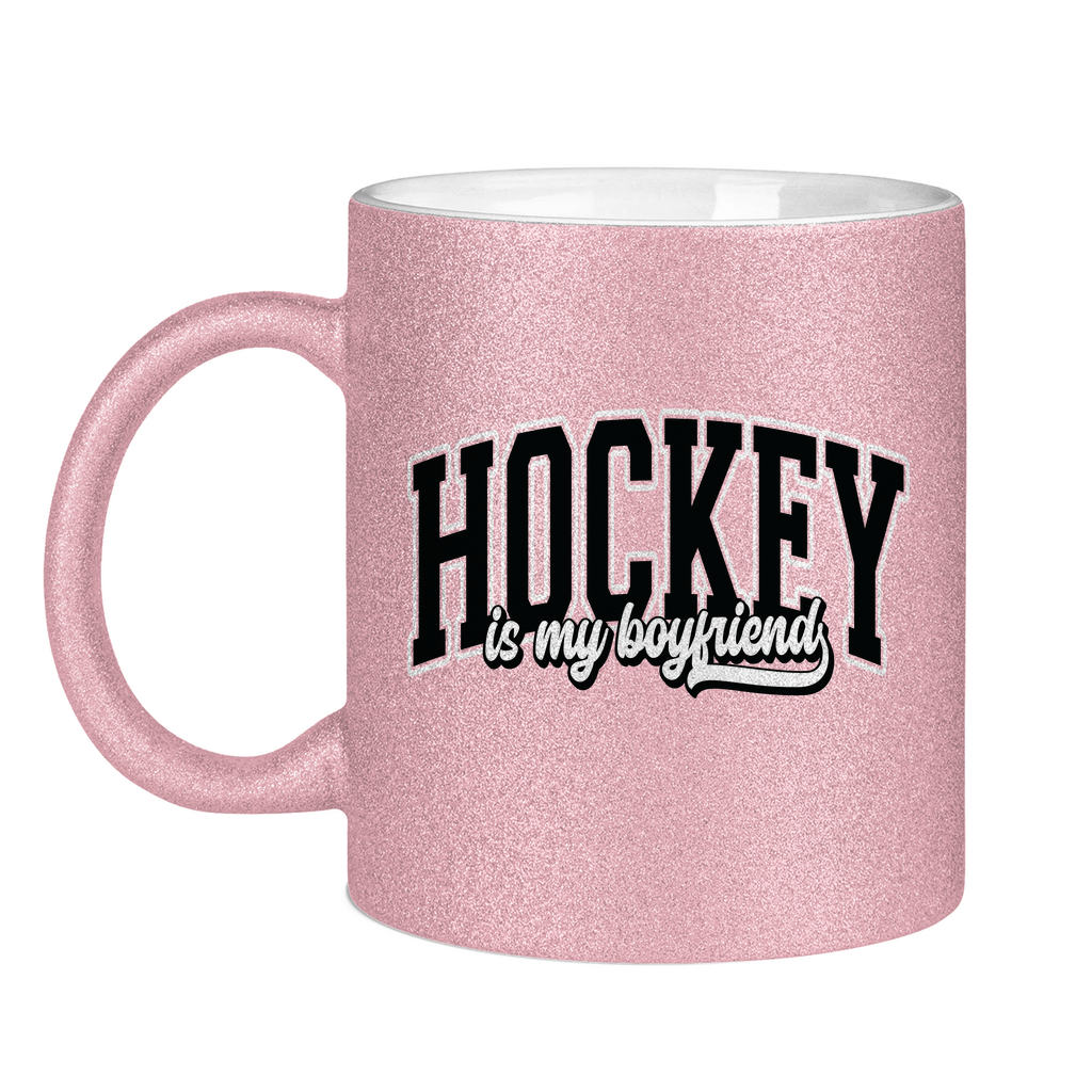 Glitzertasse HOCKEY IS MY BOYFRIEND