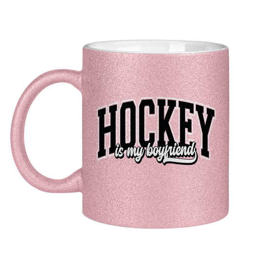 Glitzertasse HOCKEY IS MY BOYFRIEND