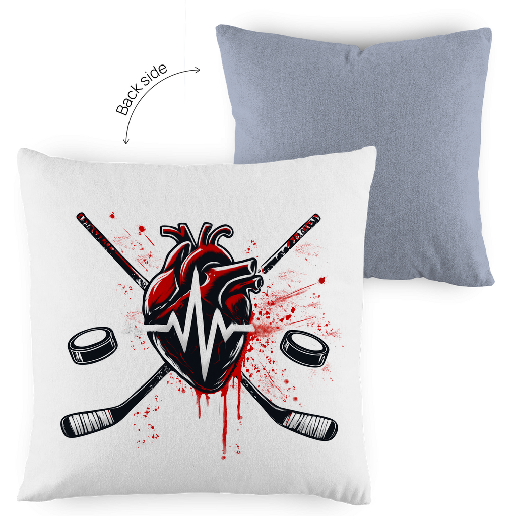 Kopfkissen zweifarbig HOCKEY HEARTBEAT