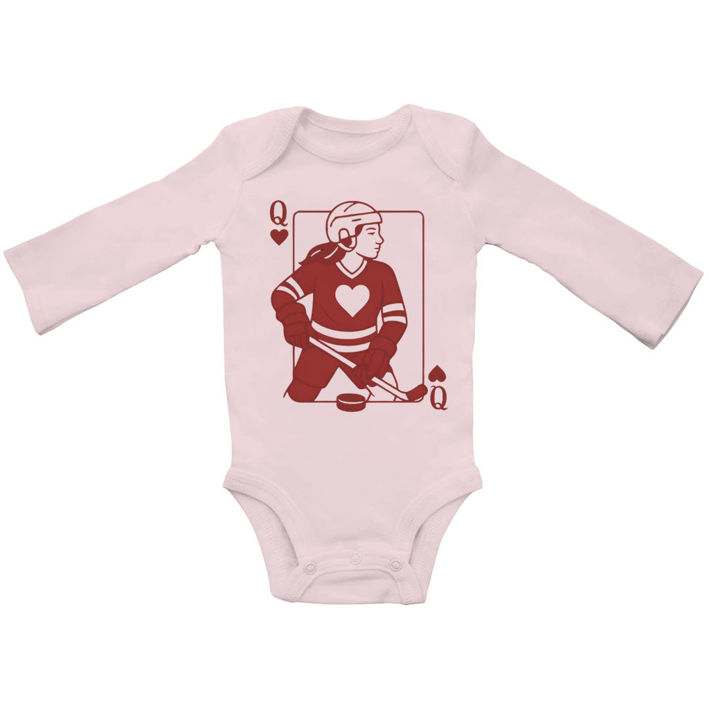 Babybody Langarm HOCKEY HERZKÖNIGIN