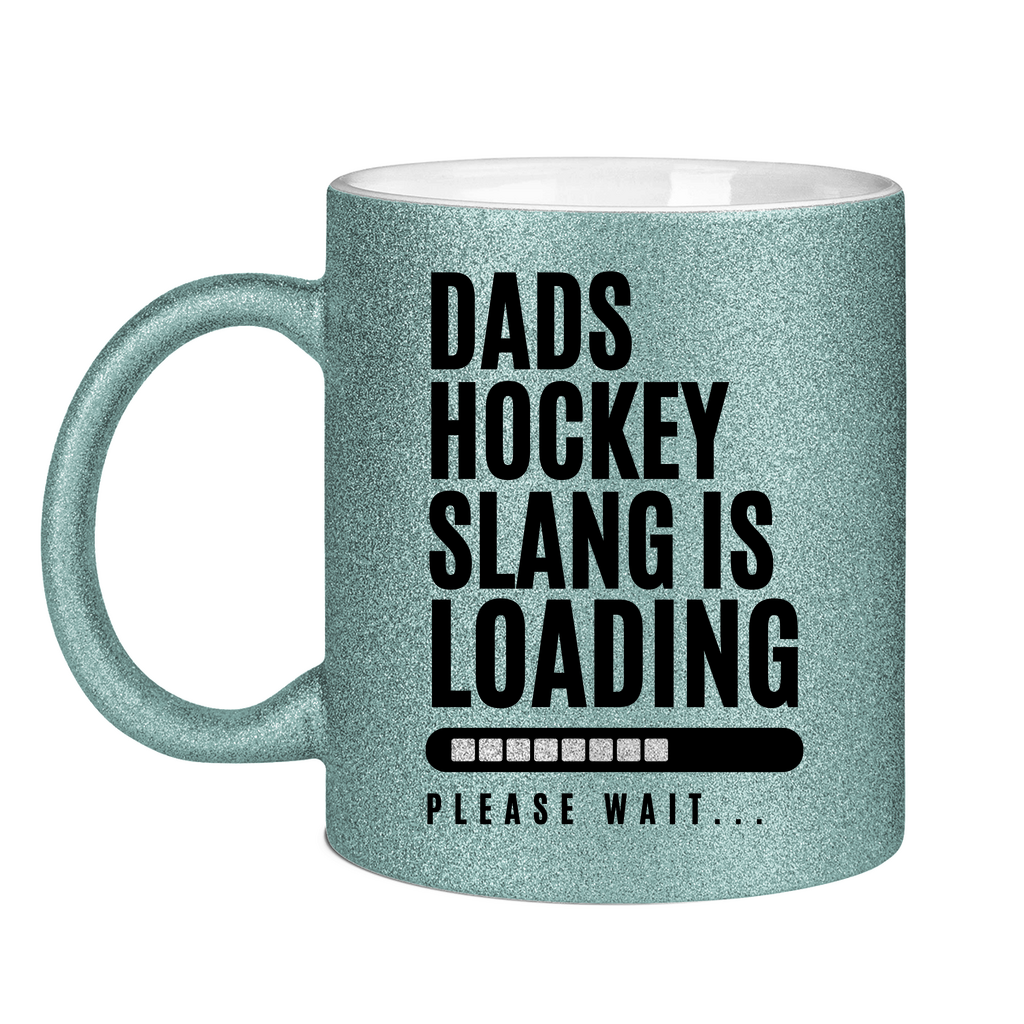Glitzertasse HOCKEYDADS SLOGAN