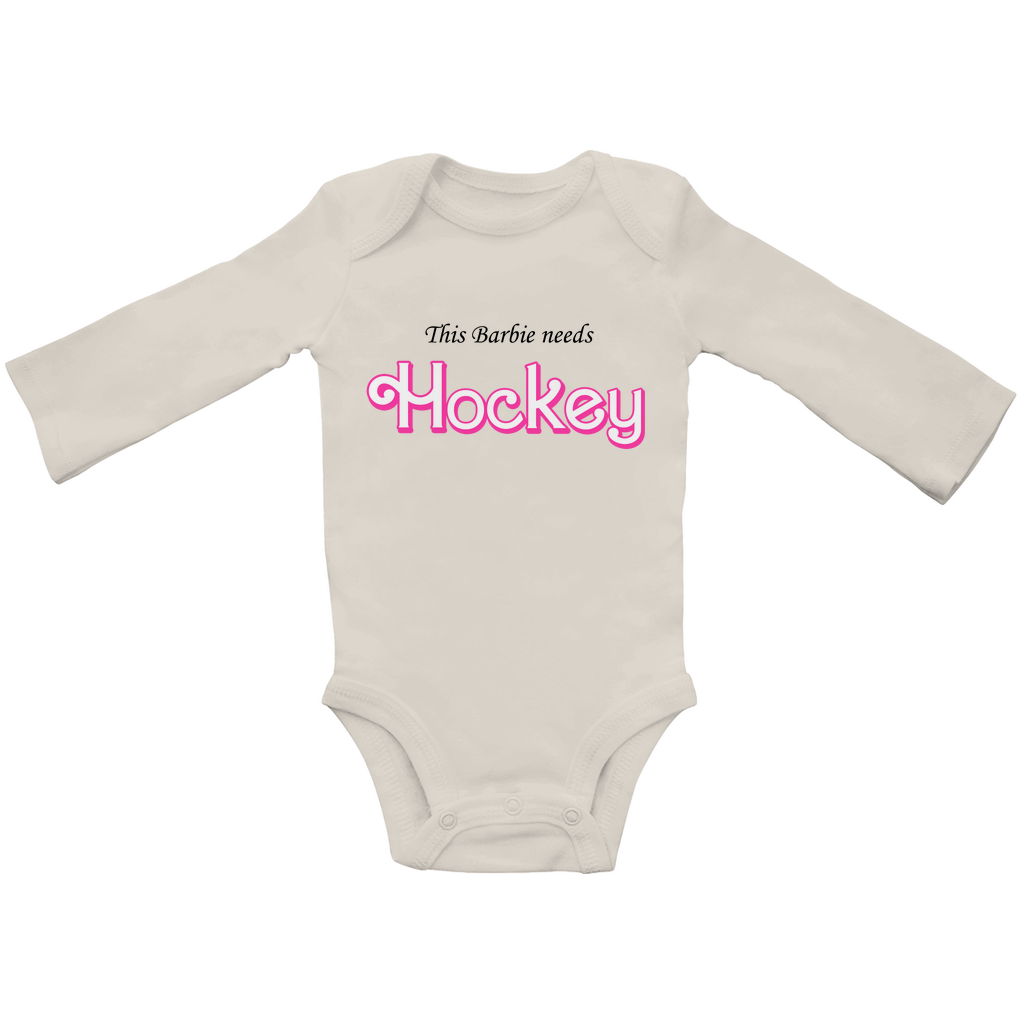 Babybody Langarm BARBIE NEEDS HOCKEY