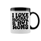 Zaubertasse I LOVE HOCKEY & HOT MOMS