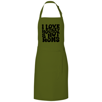 Grillschürze I LOVE HOCKEY & HOT MOMS