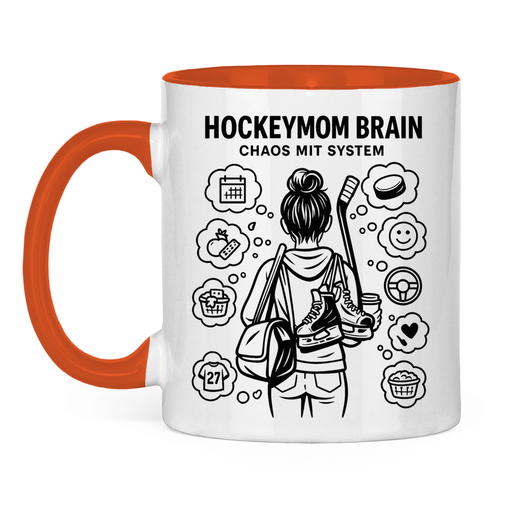 Tasse zweifarbig HOCKEYMOM BRAIN