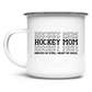 Emaille Tasse HOCKEYMOM NERVES & HEART