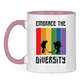 Tasse zweifarbig EMBRACE THE DIVERSITY