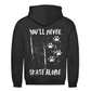 Unisex Hoodie NEVER SKATE ALONE (back)