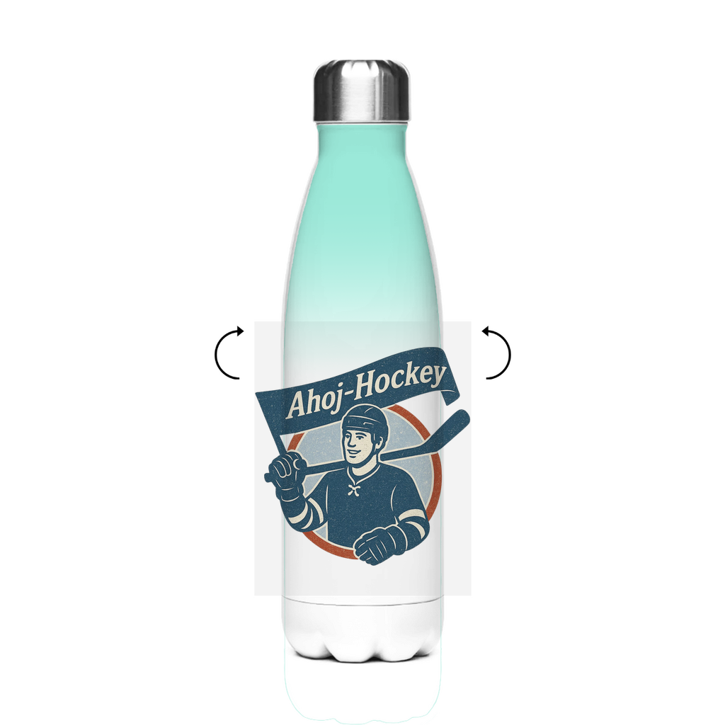 Edelstahl-Thermoflasche AHOJ-HOCKEY VINTAGE