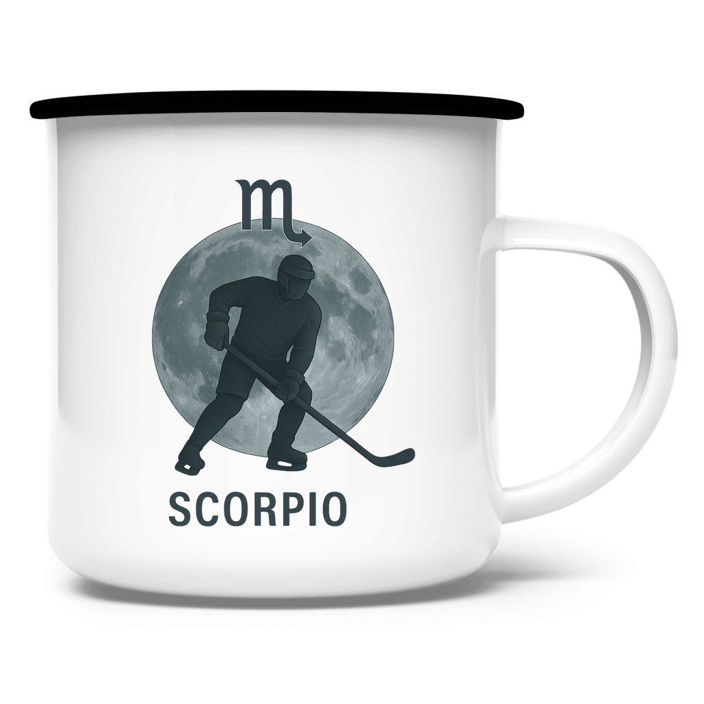 Emaille Tasse STERNZEICHEN SCORPIO / SKORPION
