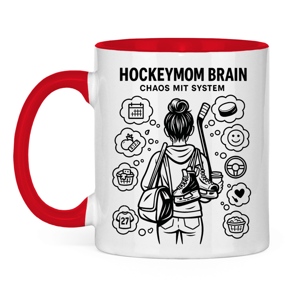 Tasse zweifarbig HOCKEYMOM BRAIN