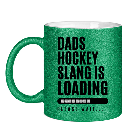 Glitzertasse HOCKEYDADS SLOGAN